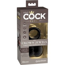 KING COCK - ELITE ANNEAU AVEC TESTICULE VIBRANT SILICONE