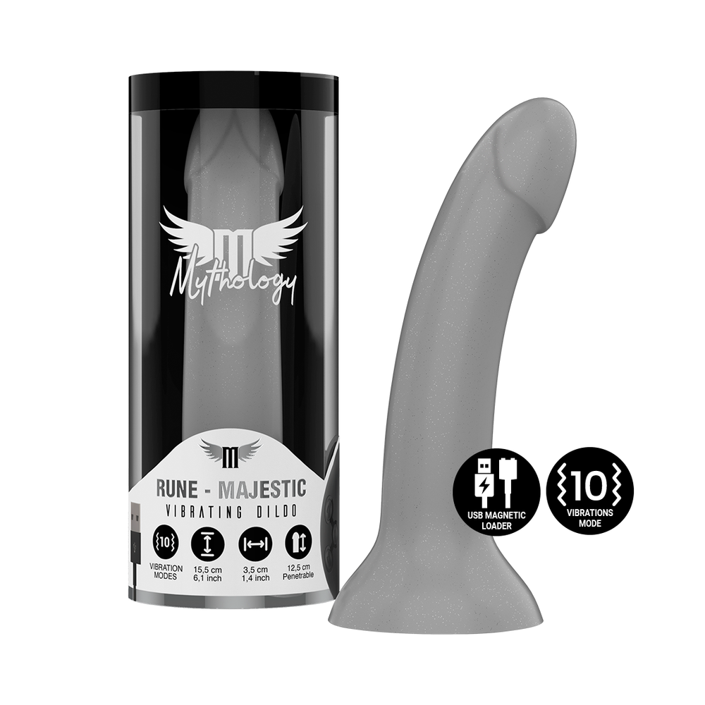 MYTHOLOGY - RUNE MAJESTIC DILDO S - VIBRADOR WATCHME TECNOLOGIA SEM FIO COMPATÍVEL