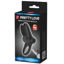 PRETTY LOVE - VIBRATORRING II FÜR DEN SCHWARZEN PENIS