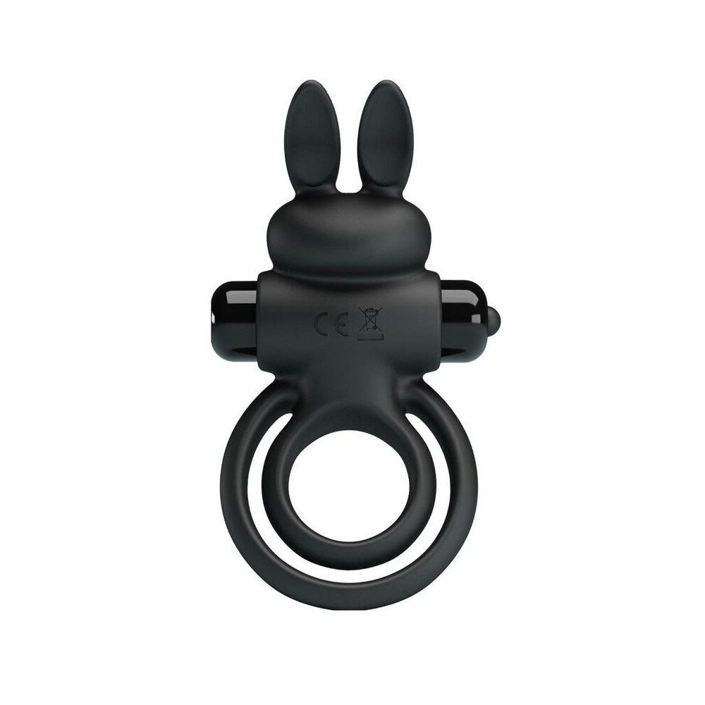 PRETTY LOVE - ANELLO VIBRATOR III RABBIT PER PENE NERO