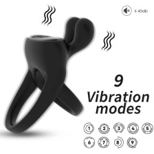 ARMONY - ANELLO VIBRATORE RABBIT NERO