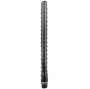 ALL BLACK - DOCCIA ANALE RIGATA IN SILICONE 27 CM