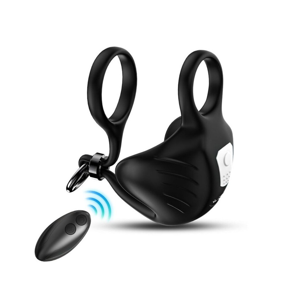 ARMONY - MANTA SCROTUM VIBRATOR RING REMOTE CONTROL BLACK