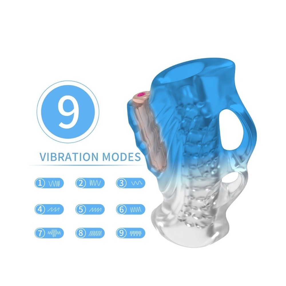 ARMONY - MASTURBATOR FINGER & VIBRATOR BLUE GRADIENT