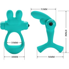 PRETTY LOVE - DANTE GREEN RABBIT VIBRATOR RING