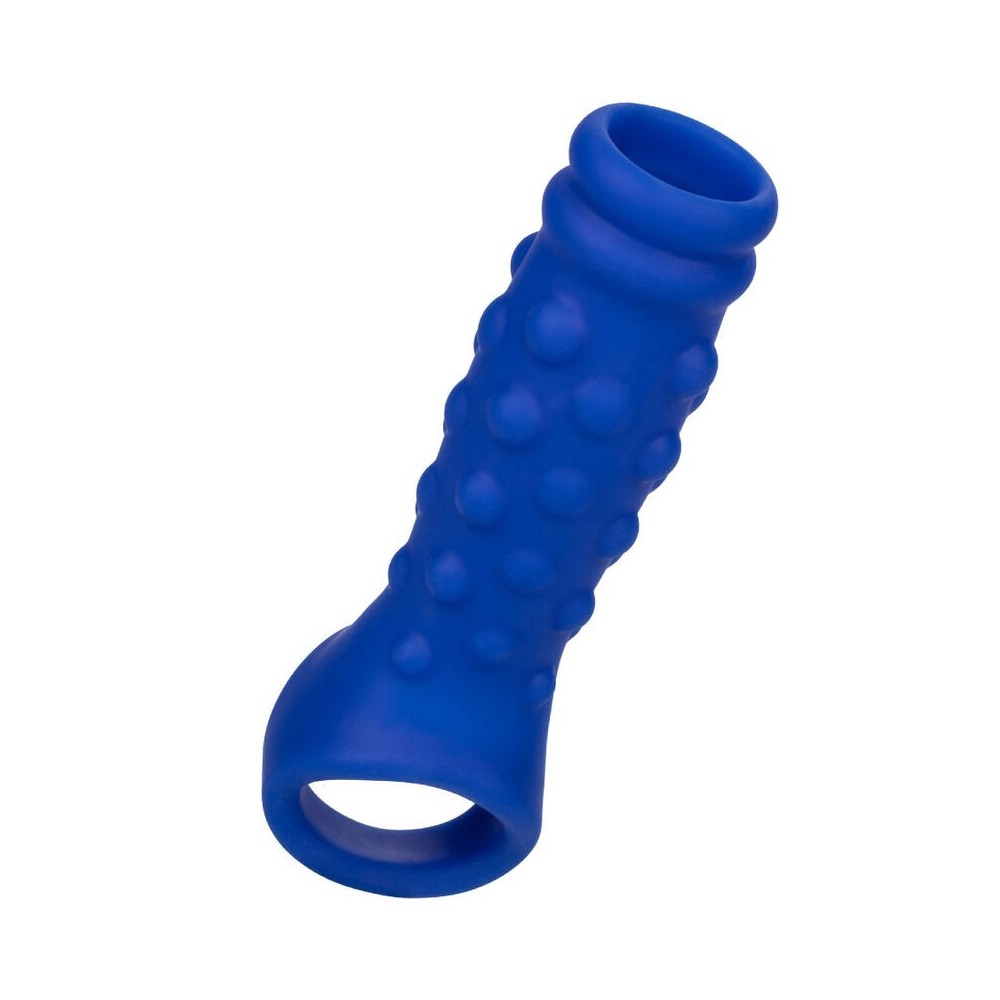 CALEXOTICS - ADMIRAL CAPA PARA PÊNIS COM FRISAS SILICONE LÍQUIDO AZUL