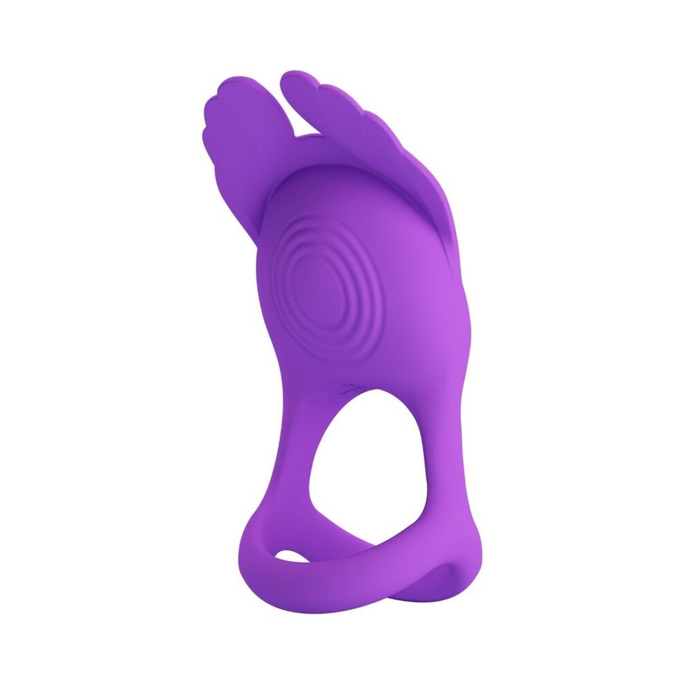 PRETTY LOVE - SILAS ANELLO PER PENE VIBRANTE 7 VIBRAZIONI IN SILICONE VIOLA