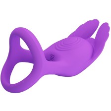 PRETTY LOVE - SILAS ANELLO PER PENE VIBRANTE 7 VIBRAZIONI IN SILICONE VIOLA