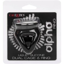 CALEXOTICS - ALPHA BAGUE DUAL CAGE NOIR