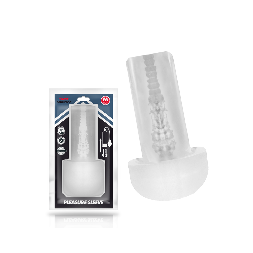 PUMP ADDICTED - PLEASURE SLEEVE MASTUBADOR SIZE M
