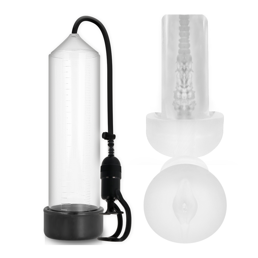 ACCRO À LA POMPE - RX5 TRANSPARENT AVEC MASTURBATEUR