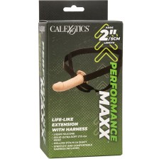 CALEXOTICS - EXTENSO PERFORMANCE MAXX LIFE-LIKE COM ARNÊS PELE LEVE