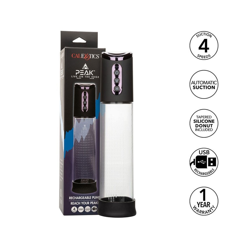 CALEXOTICS - BOMBA DE SUCÇÃO PEAK 4 VELOCIDADES PRETA