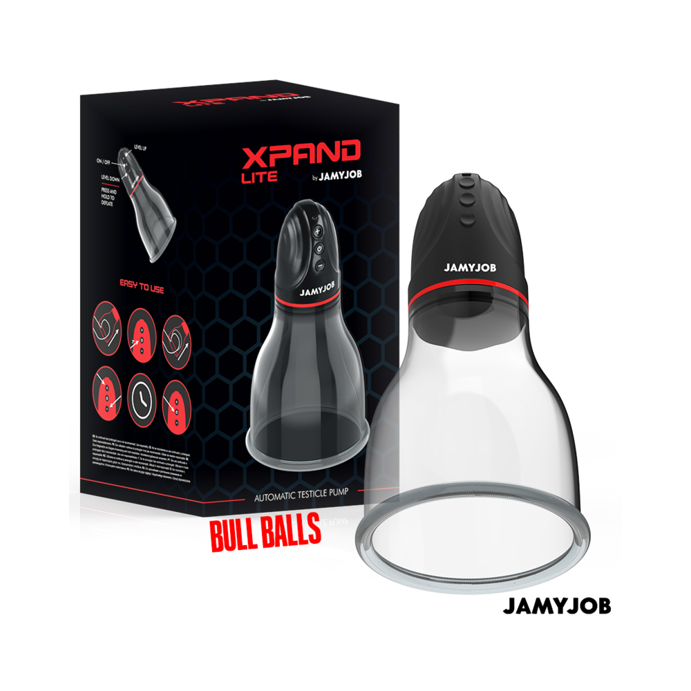JAMYJOB - BOMBA DE TESTÍCULOS AUTOMÁTICA XPAND LITE 3 NÍVEIS DE SUCÇÃO CINZA