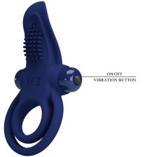 PRETTY LOVE - BRONSON DOPPELRING MIT VIBRATION BLAU