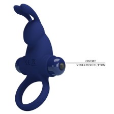 PRETTY LOVE - JIRO RABBIT RING WITH VIBRATION BLUE