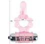 BAILE - ANELLO IN SILICONE 10 RITMI DI LINGUA CON VIBRAZIONE ROSA