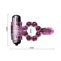 BAILE - ANELLO IN SILICONE 10 RITMI DI LINGUA CON VIBRAZIONE ROSA