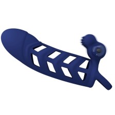 PRETTY LOVE - ALTAF ANEL VIBRADOR COM BAINHA DE SILICONE AZUL