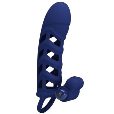 PRETTY LOVE - ALTAF VIBRATOR RING WITH SILICONE SHEATH BLUE