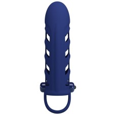 PRETTY LOVE - ALTAF VIBRATOR RING WITH SILICONE SHEATH BLUE