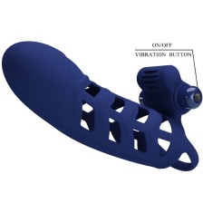 PRETTY LOVE - ALTAF ANEL VIBRADOR COM BAINHA DE SILICONE AZUL