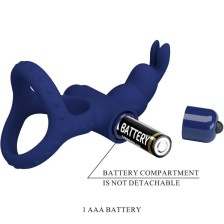 PRETTY LOVE - LUCHITO DOUBLE VIBRATING RING RABBIT BLUE