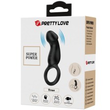 PRETTY LOVE - TRAE ANELLO VIBRANTE CON STIMOLATORE NERO