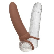 CALEXOTICS - MAXX THICK DOUBLE PÉNÉTRATEUR 10 VIBRATIONS MARRON