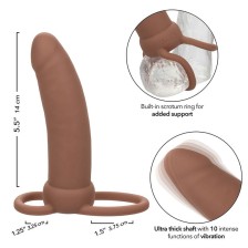 CALEXOTICS - MAXX THICK DUAL PENETRATOR 10 VIBRATIONEN BRAUN