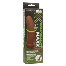 CALEXOTICS - MAXX THICK DUAL PENETRATOR 10 VIBRATIONEN BRAUN