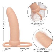 CALEXOTICS - MAXX THICK DUAL PENETRATOR 10 VIBRATIONEN FLEISCH