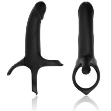 ARMONY - DILDO COM ANEL E VIBRADOR PRETO