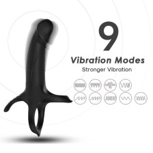 ARMONY - DILDO MIT RING & VIBRATOR SCHWARZ