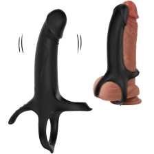 ARMONY - DILDO COM ANEL E VIBRADOR PRETO