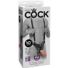 KING COCK - 25,5 CM HOLLOW STRAP-ON SUSPENDER SYSTEM CARNE