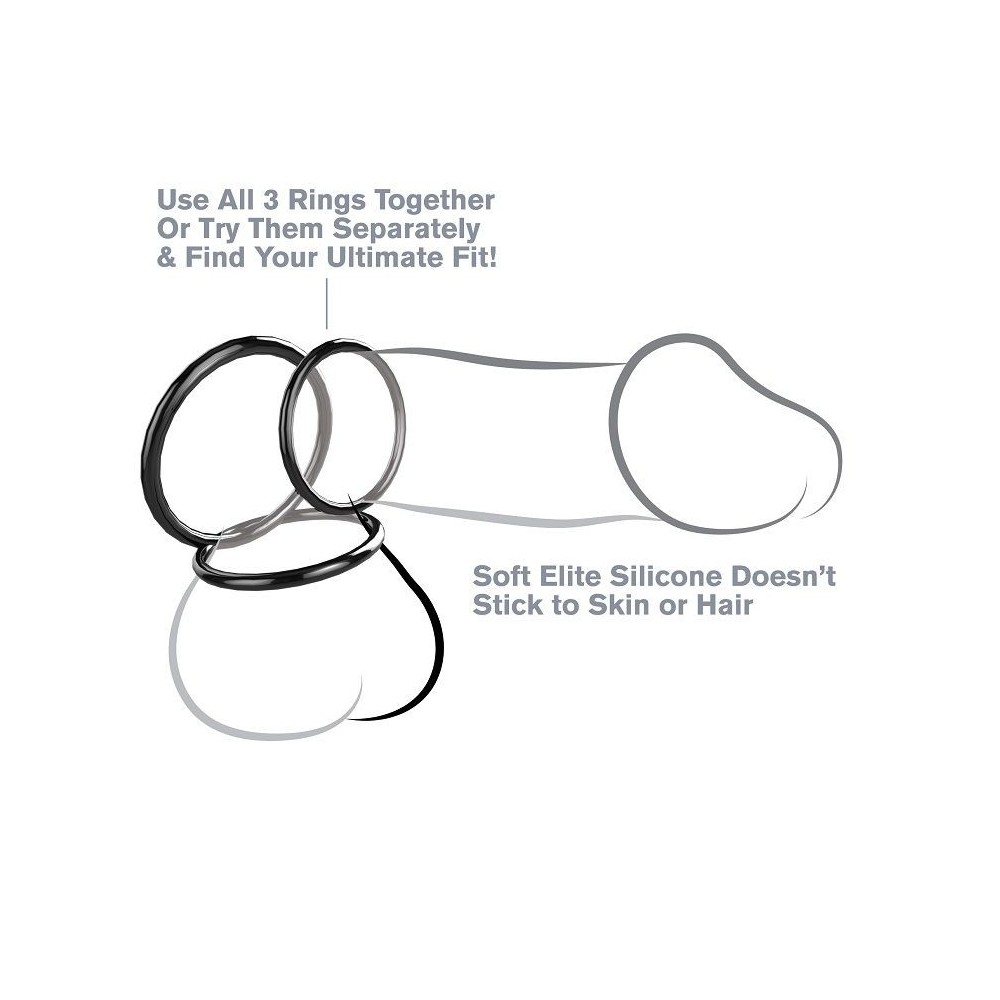 FANTASY C-RINGZ - SET 3 ANELLI STAMINA IN SILICONE