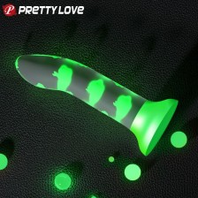 PRETTY LOVE - DILDO MAGICO NIGHTFALL SENZA VIBRAZIONI VERDE LUMINOSO