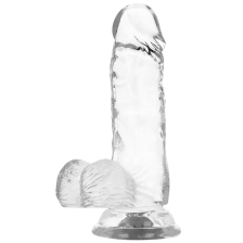 X RAY - DILDO TRANSPARENTE COM BOLAS 15.5 CM -O- 3.5 CM