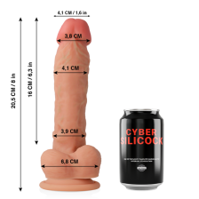 CYBER SILICOCK - ULTRA REALISTIC SOFT LIQUID SILICONE DONG 20.5 CM -O- 4.1 CM