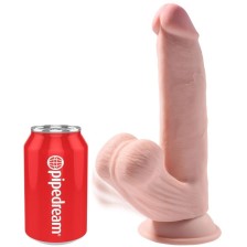 KING COCK - PLUS 3D DILDO SFERE OSCILLANTI 24.5 CM PELLE CHIARA