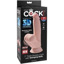 KING COCK - BALLES GODE 3D PLUS 15.2 CM PEAU CLAIRE