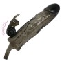 BAILE - CAPA PARA PÉNIS BRAVE MAN COM COELHO PRETO 16.5 CM