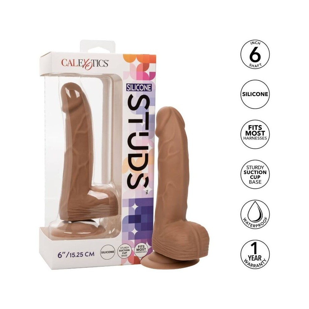 CALEXOTICS - BORCHIE IN SILICONE 15.24 CM MARRONE