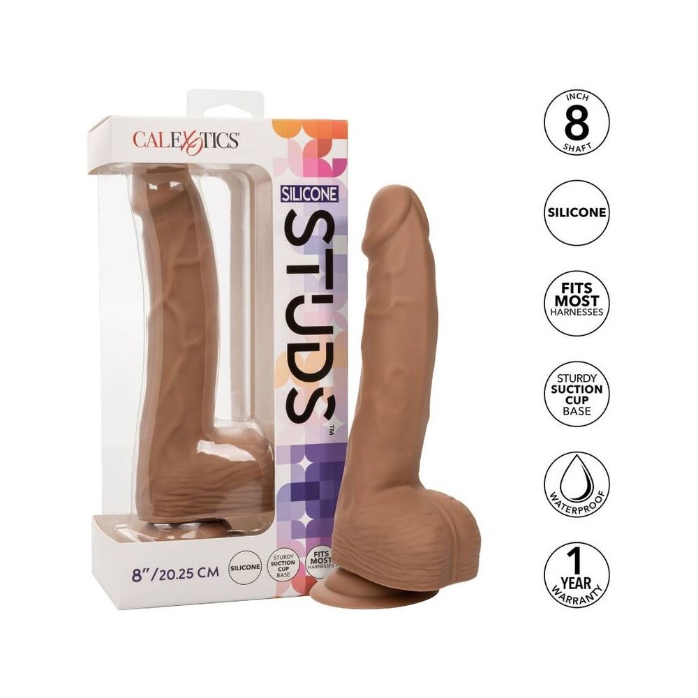 CALEXOTICS - BORCHIE IN SILICONE 20.32 CM MARRONE