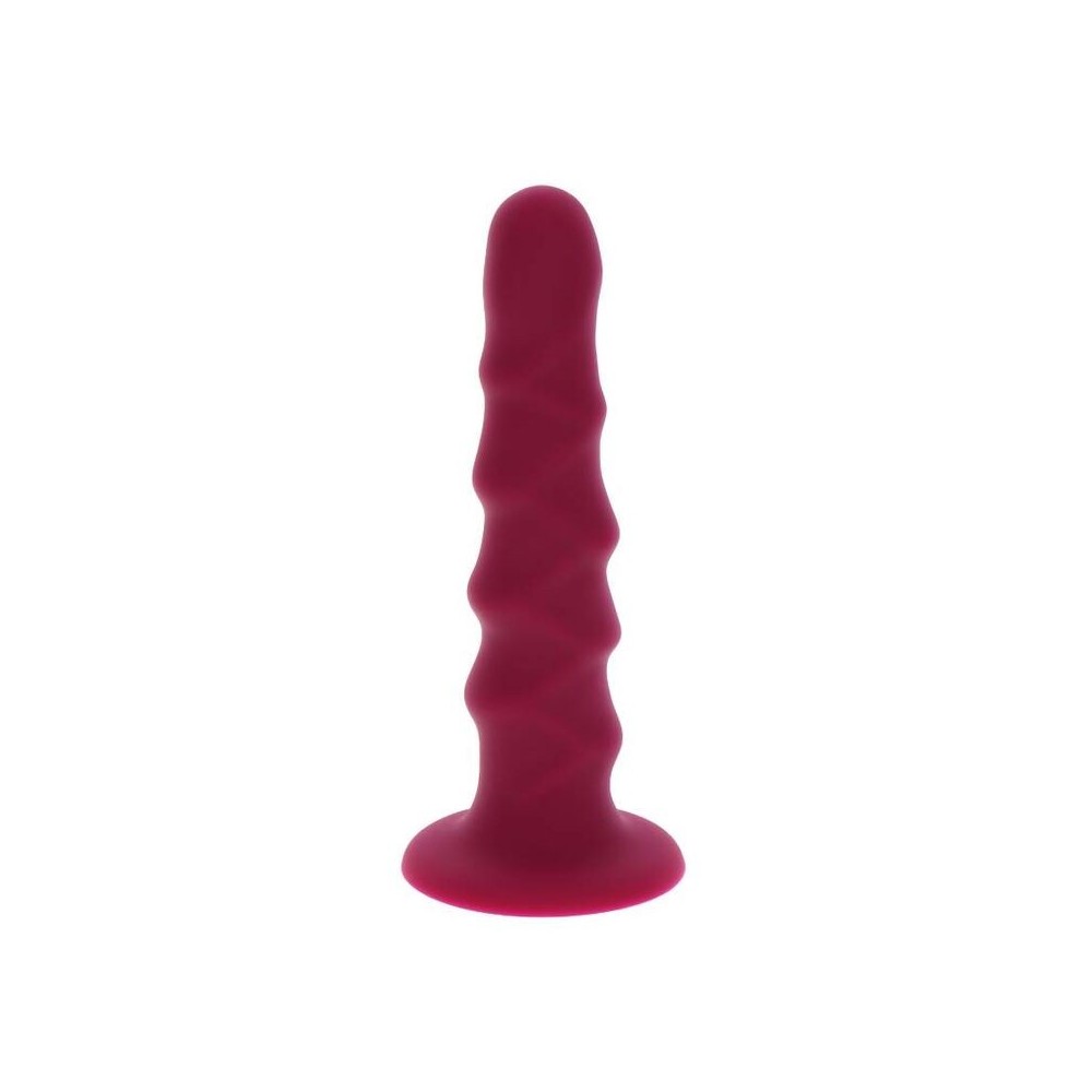 GET REAL - RIBBED DONG 12 CM RED