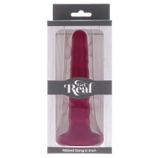 GET REAL - RIBBED DONG 12 CM ROT