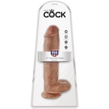 KING COCK - REALISTISCHER PENIS MIT KUGELN 22.6 CM KARAMELL