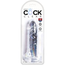 KING COCK - CLEAR REALISTISCHER PENIS 15.5 CM TRANSPARENT