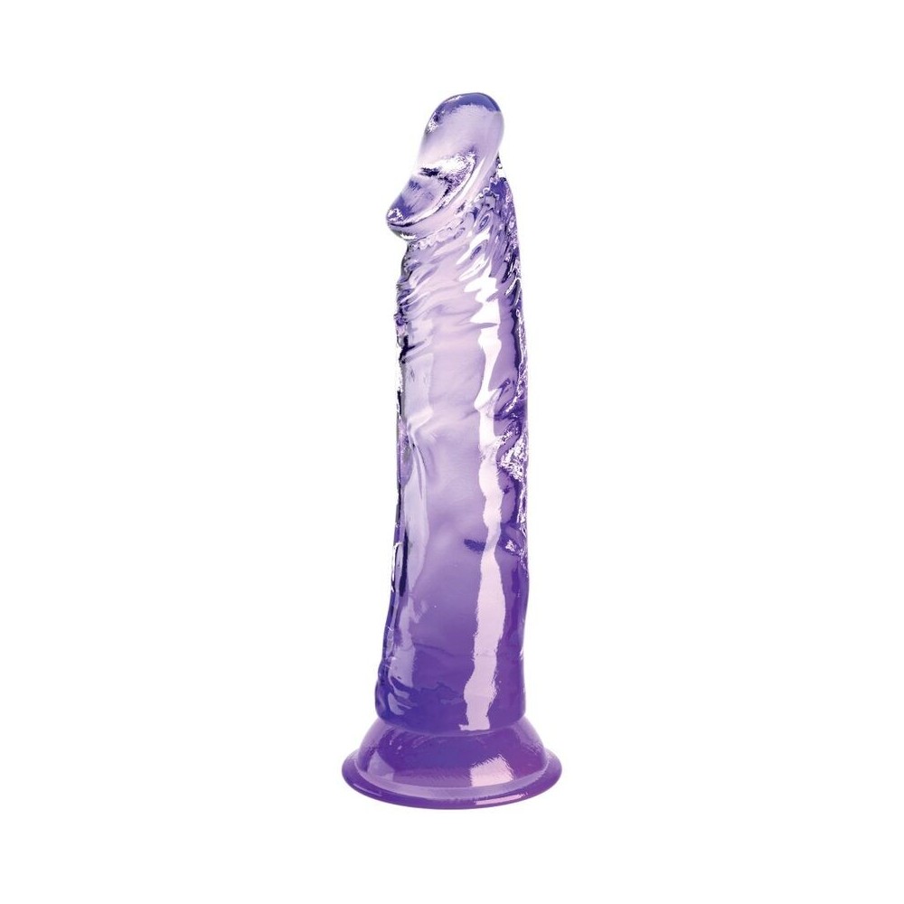 KING COCK - CLEAR PÊNIS REALÍSTICO 19.7 CM ROXO